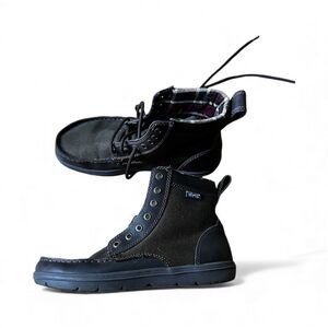 Black and green Lems boulder boots